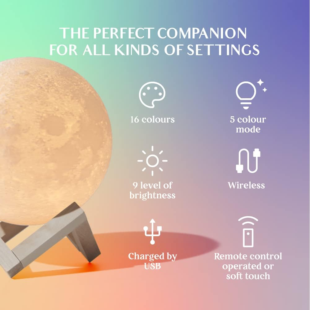 Moon night light with remote