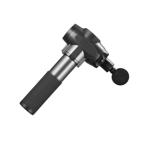 Massage gun with interchangeable heads and carrying case