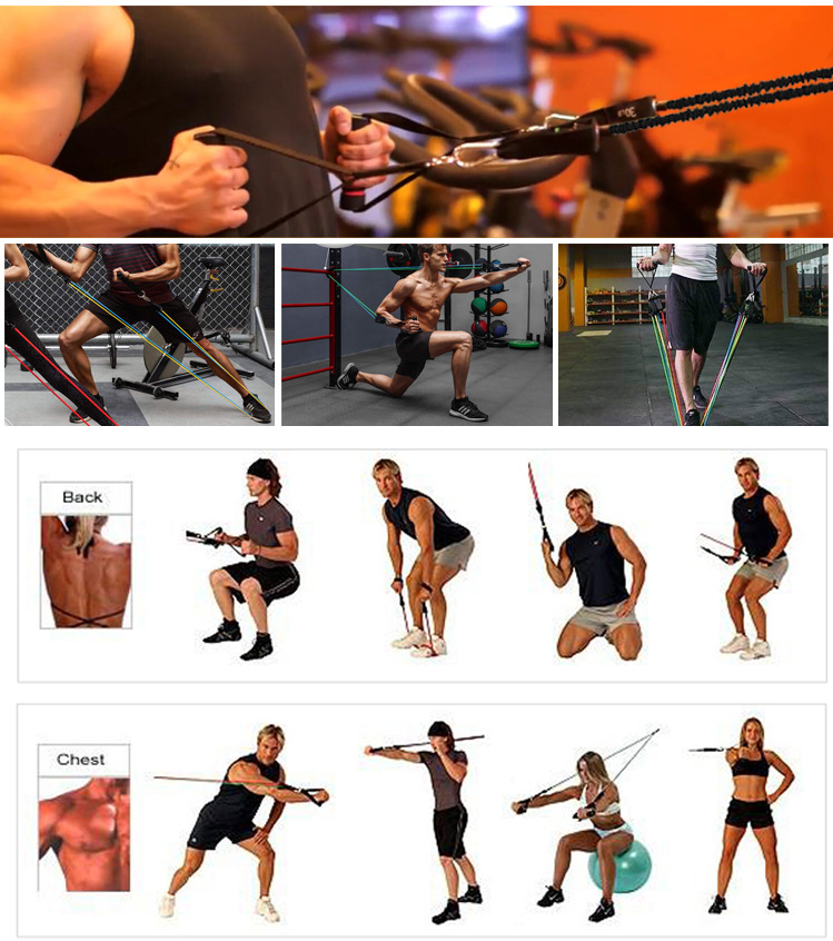 Resistance band kit door anchor and ankle straps