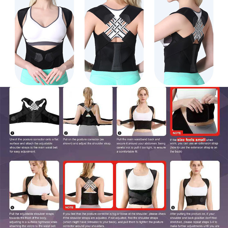 Posture corrector worn under clothing, low profile