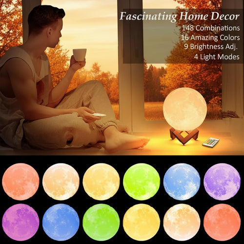 16-color LED moon night light