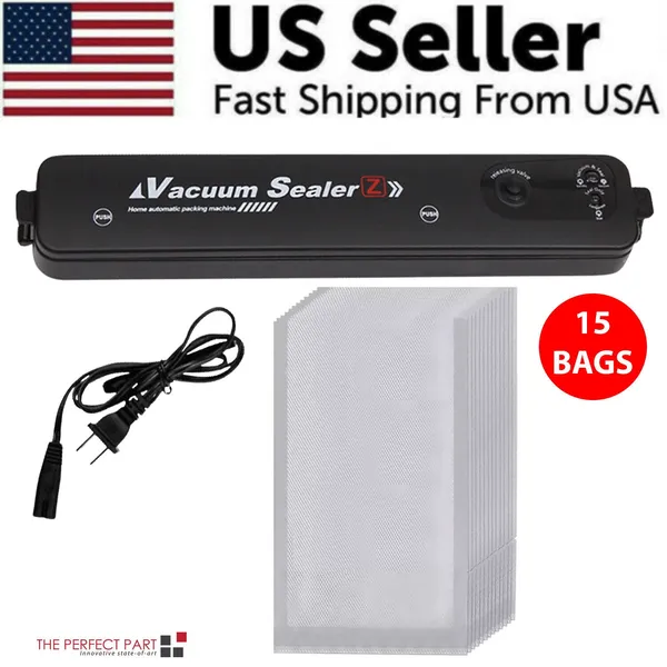 Vacuum sealer sealing a bag