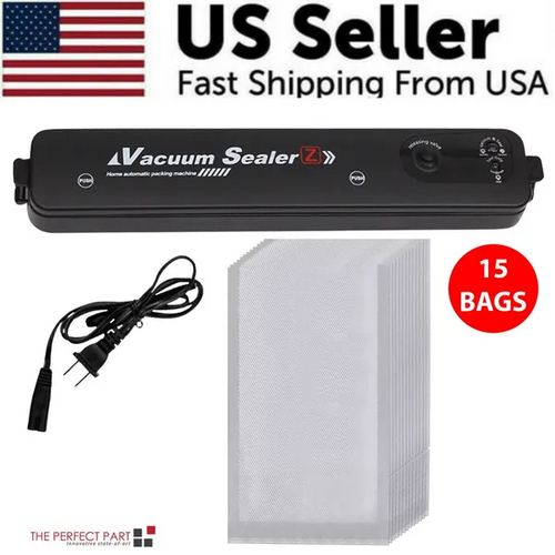 Vacuum sealer sealing a bag