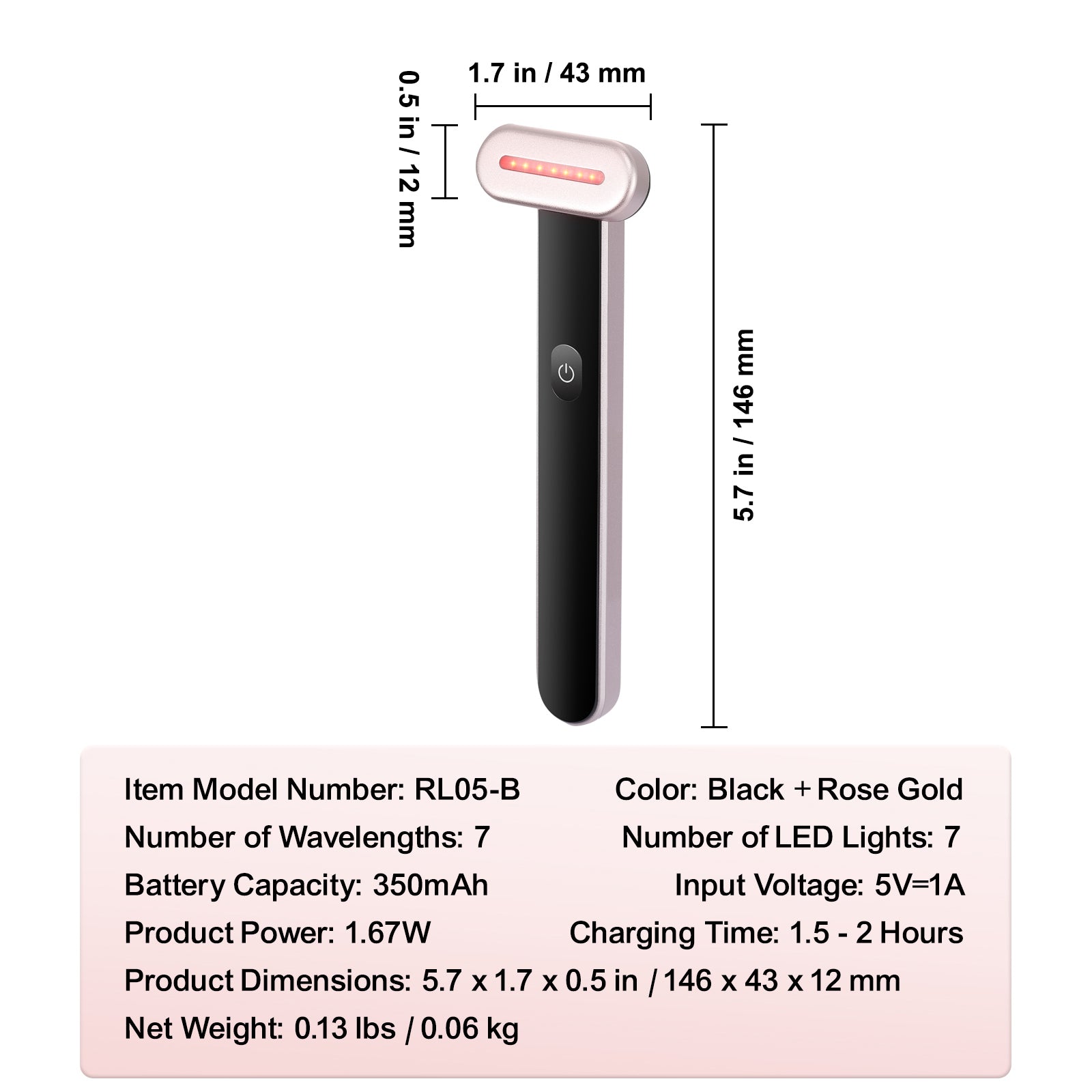 LED wand features